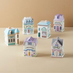 Lenox Spice Village 6-Piece Spice Jar Set, Rustic Row NEW in box